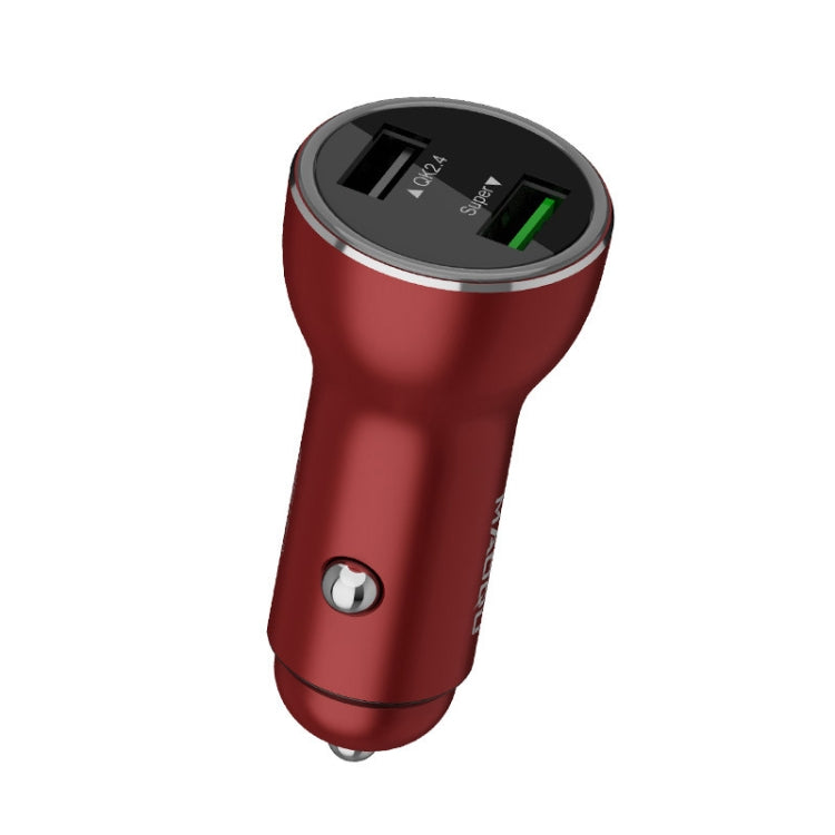 QIAKEY QK739 Dual Ports Fast Charge Car Charger(Red) - HoMEdemic™ 