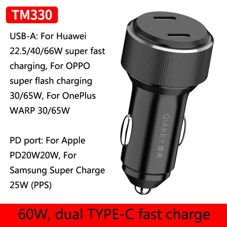 QIAKEY TM330 Dual Port Fast Charge Car Charger - HoMEdemic™ 