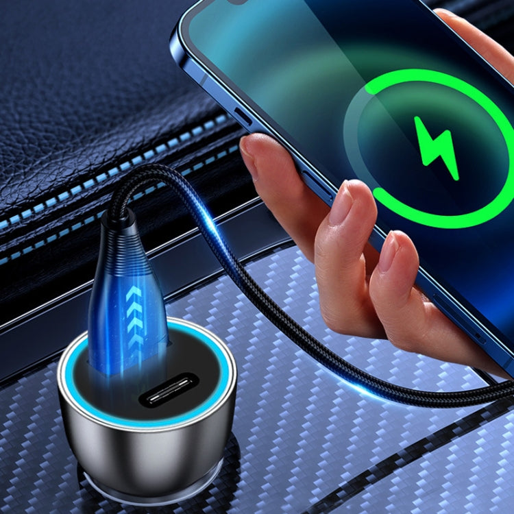 QIAKEY Vehicle Dual Port Fast Charging Charger One To Two Cigarette Lighter, Model: TK515 Blue - HoMEdemic™ 
