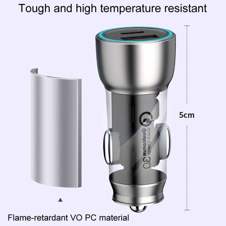 QIAKEY Vehicle Dual Port Fast Charging Charger One To Two Cigarette Lighter, Model: TK518 Coffee - HoMEdemic™ 