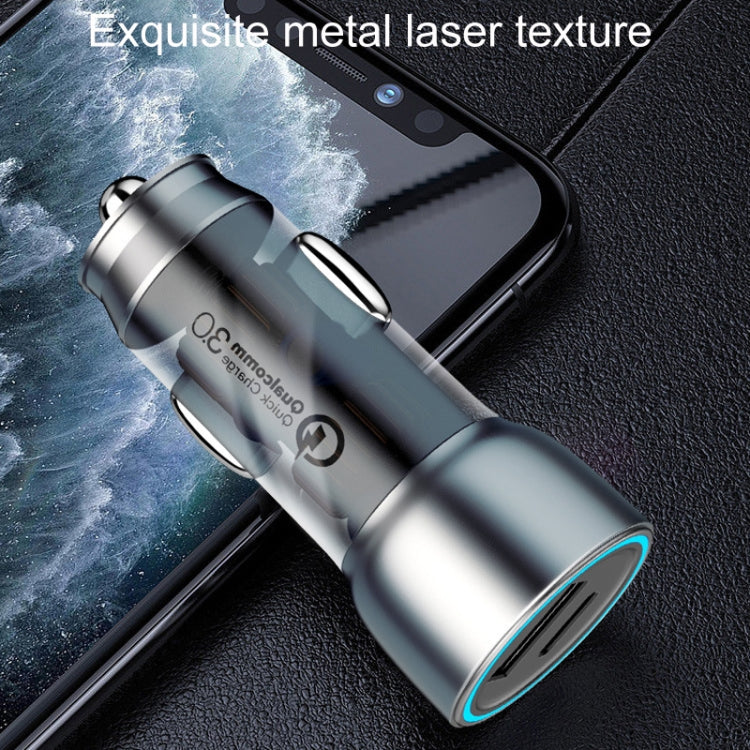 QIAKEY Vehicle Dual Port Fast Charging Charger One To Two Cigarette Lighter, Model: TK518 Coffee - HoMEdemic™ 
