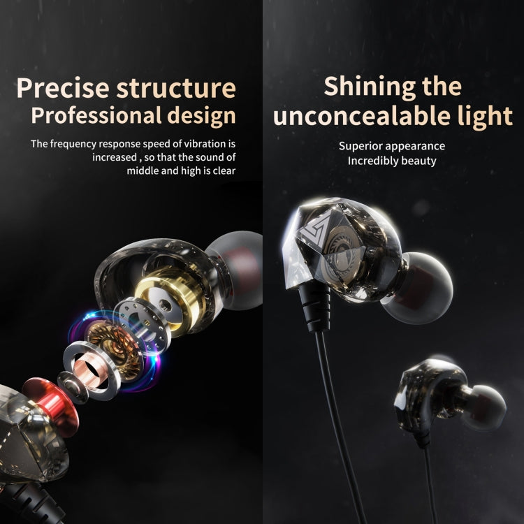 QKZ AK2 Sports In-ear Wired HiFi Sound Heavy Bass 3.5mm Earphone with Mic(Two-color) - HoMEdemic™ 