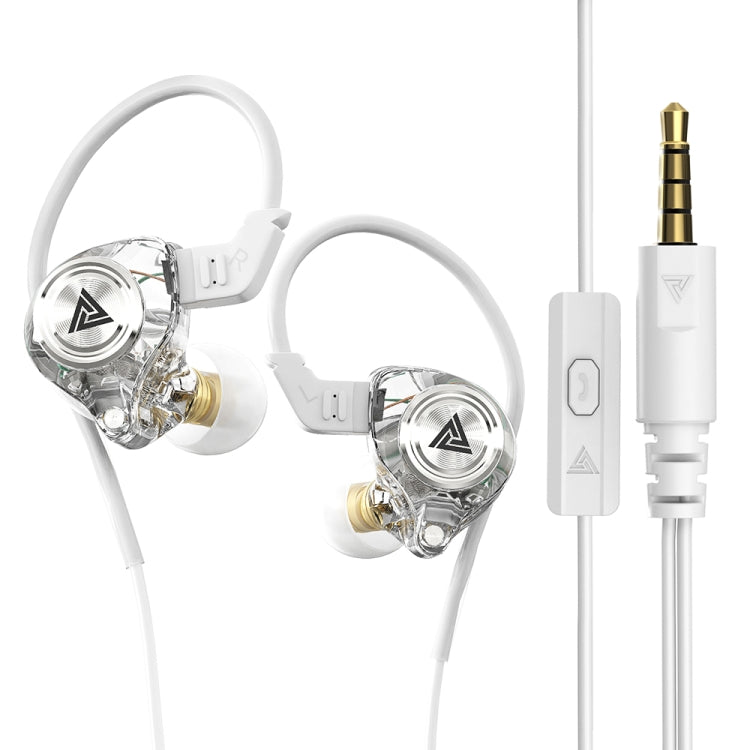 QKZ AK3 FiLe In-ear Subwoofer Wire-controlled Earphone with Mic(White) - HoMEdemic™ 