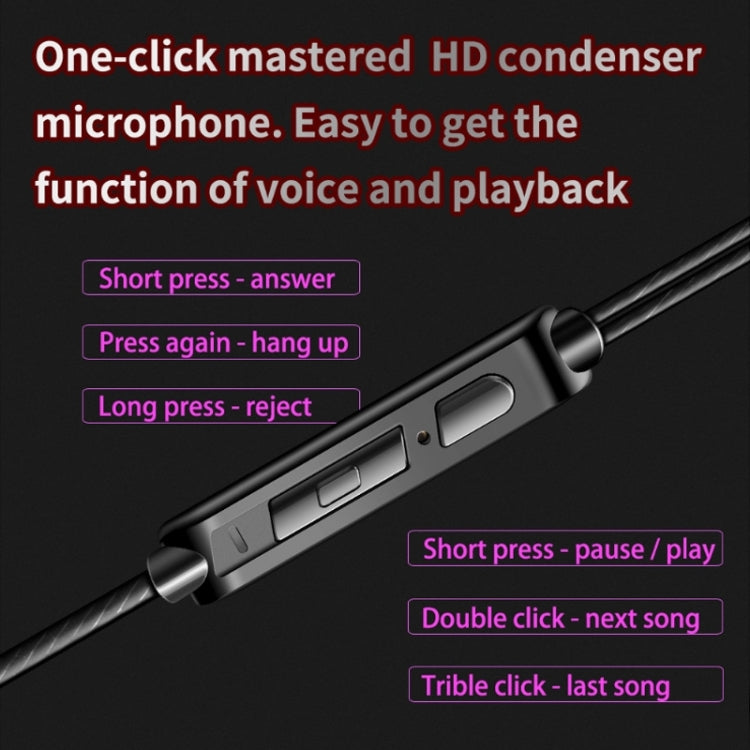 QKZ AK6 3.5mm In-Ear Wired Subwoofer Sports Earphone, Cable Length: About 1.2m(Colorful Purple) - HoMEdemic™ 