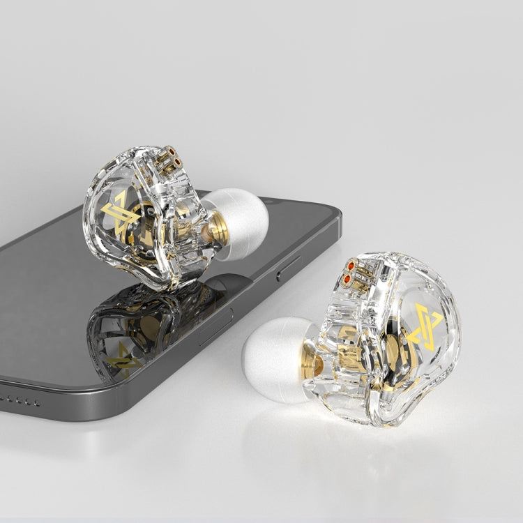 QKZ AK6 MAX In-ear Dynamic Subwoofer Wire-controlled Earphone, Version:Standard Version(Transparent White) - HoMEdemic™ 