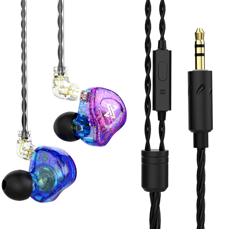 QKZ AK6 MAX In-ear Dynamic Subwoofer Wire-controlled Earphone, Version:with Mic Version(Colorful) - HoMEdemic™ 