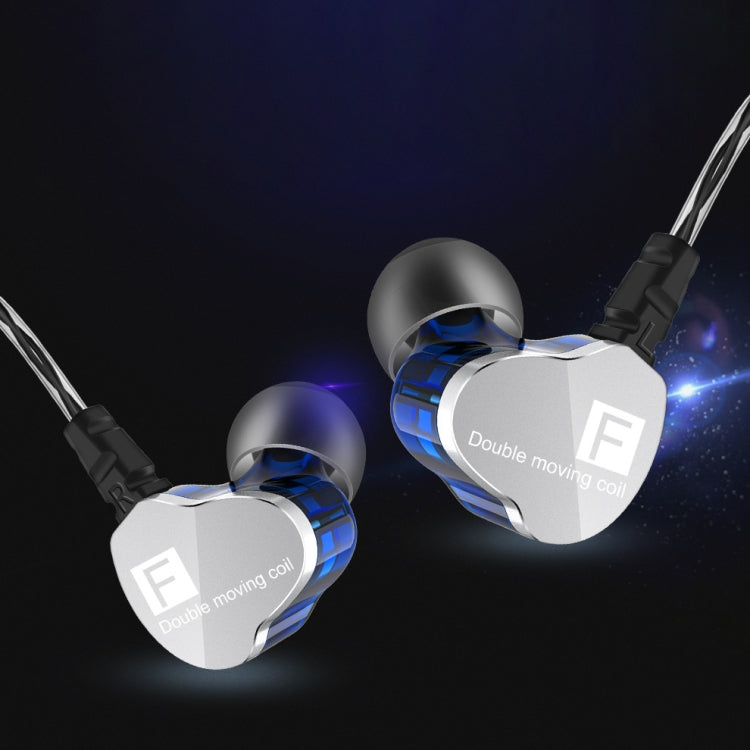 QKZ F910 In-Ear Subwoofer Dual Dynamic Earphone(Blue) - HoMEdemic™ 