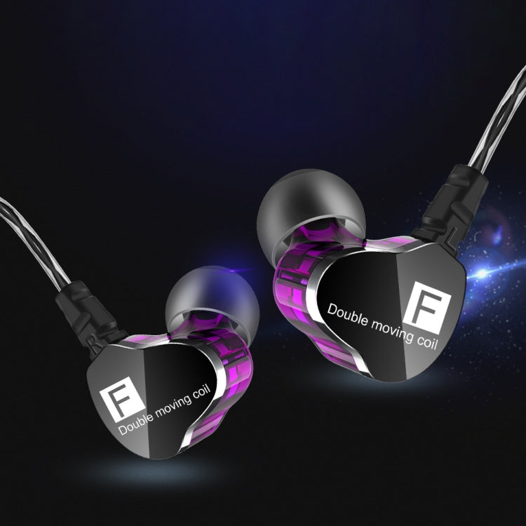QKZ F910 In-Ear Subwoofer Dual Dynamic Earphone(Purple) - HoMEdemic™ 