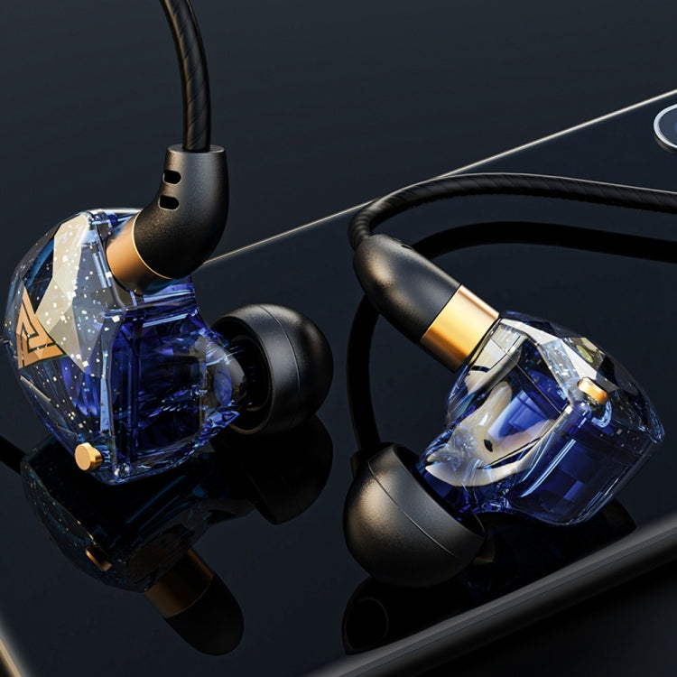 QKZ SK8 3.5mm Sports In-ear Dynamic HIFI Monitor Earphone with Mic(Blue) - HoMEdemic™ 