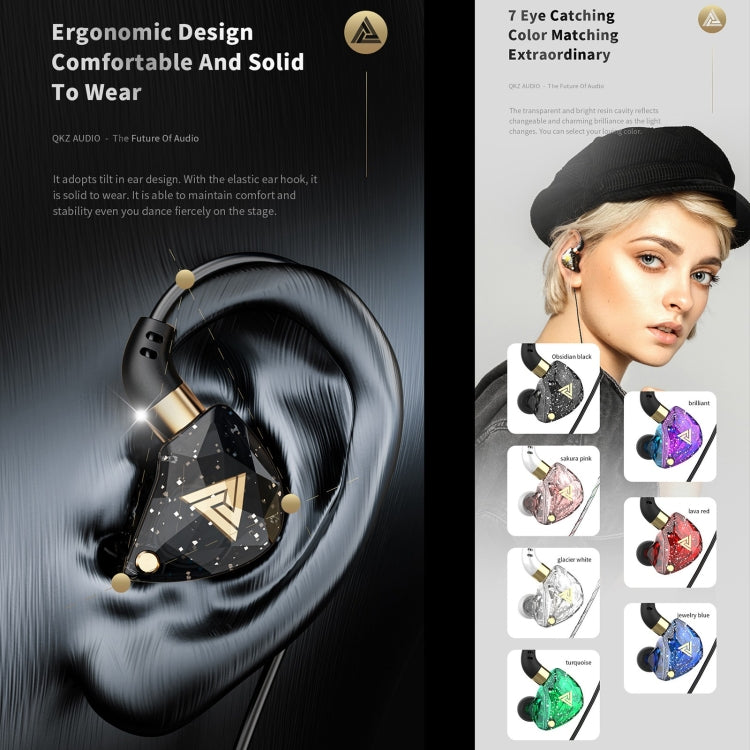 QKZ SK8 3.5mm Sports In-ear Dynamic HIFI Monitor Earphone with Mic(Colorful) - HoMEdemic™ 