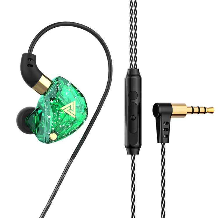 QKZ SK8 3.5mm Sports In-ear Dynamic HIFI Monitor Earphone with Mic(Green) - HoMEdemic™ 