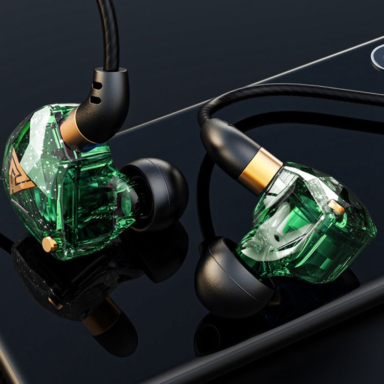 QKZ SK8 3.5mm Sports In-ear Dynamic HIFI Monitor Earphone with Mic(Green) - HoMEdemic™ 