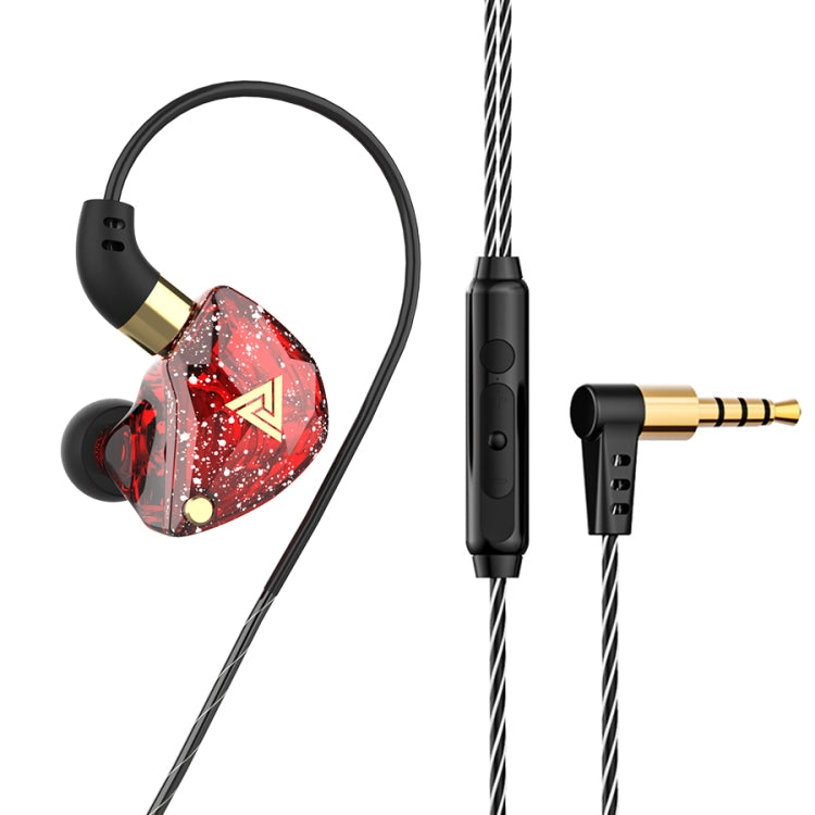 QKZ SK8 3.5mm Sports In-ear Dynamic HIFI Monitor Earphone with Mic(Red) - HoMEdemic™ 