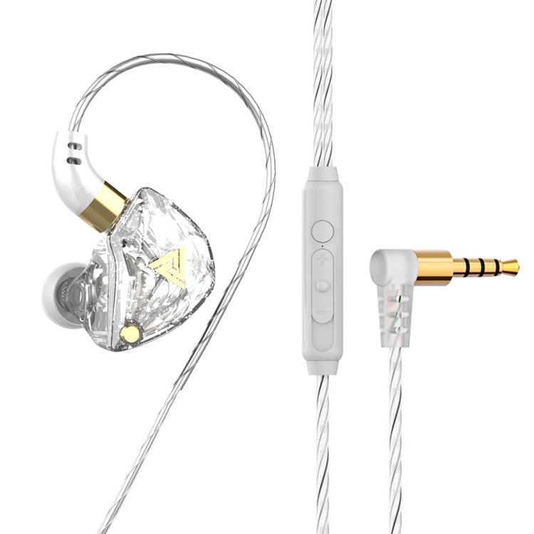 QKZ SK8 3.5mm Sports In-ear Dynamic HIFI Monitor Earphone with Mic(White) - HoMEdemic™ 