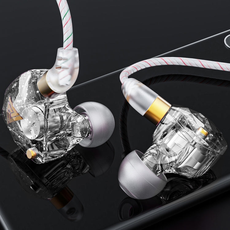 QKZ SK8 3.5mm Sports In-ear Dynamic HIFI Monitor Earphone with Mic(White) - HoMEdemic™ 
