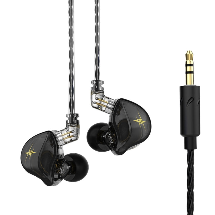 QKZ ZXT Sports In-ear Wired Control Plug HIFI Stereo Stage Monitor Earphone, Style:Standard Version(Black) - HoMEdemic™ 