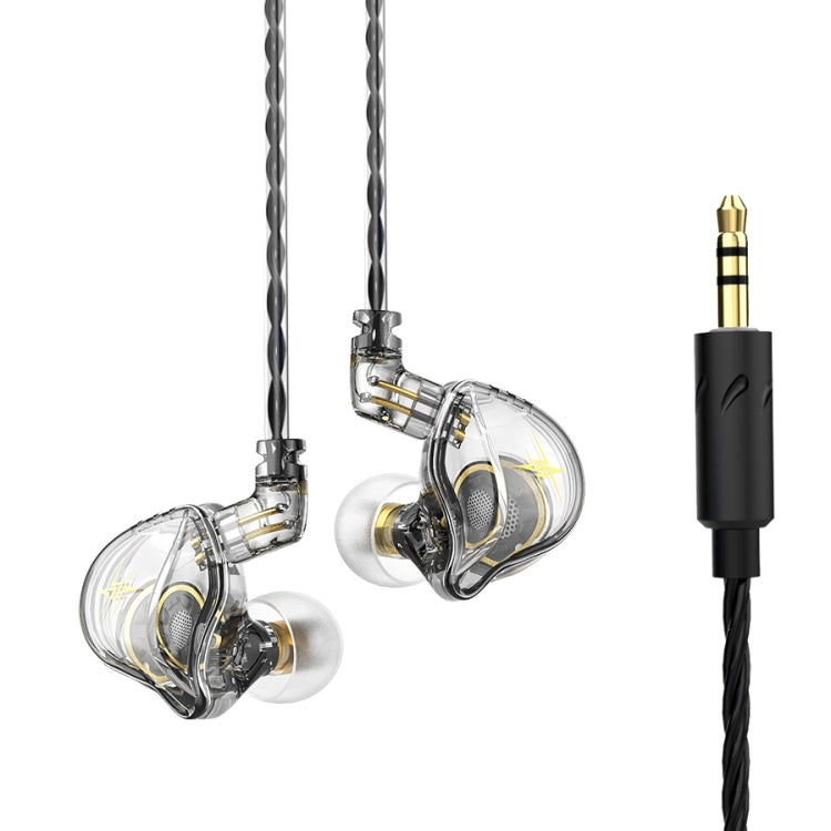 QKZ ZXT Sports In-ear Wired Control Plug HIFI Stereo Stage Monitor Earphone, Style:Standard Version(Transparent) - HoMEdemic™ 