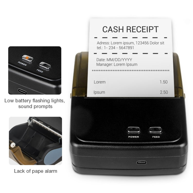 QS-8001 Portable 80mm Bluetooth POS Receipt Thermal Printer, QS-8001 - HoMEdemic™ 