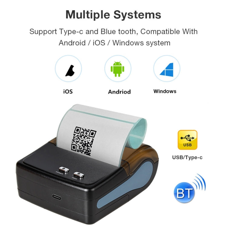 QS-8001 Portable 80mm Bluetooth POS Receipt Thermal Printer, QS-8001 - HoMEdemic™ 