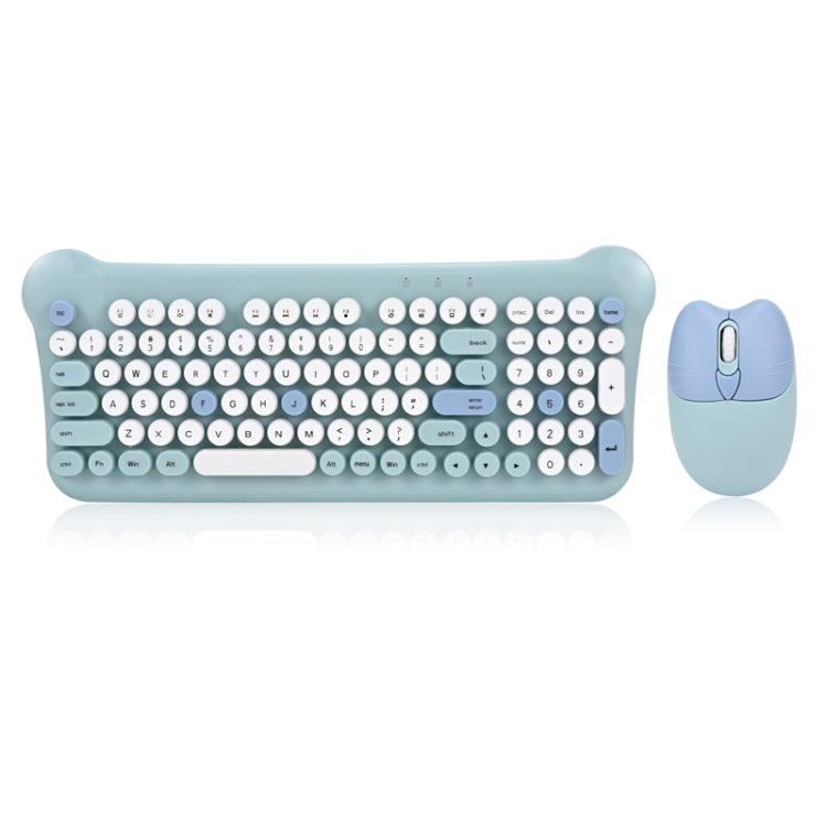 QW05 Mixed Color Portable 2.4G Wireless Keyboard Mouse Set(Blue) - HoMEdemic™ 