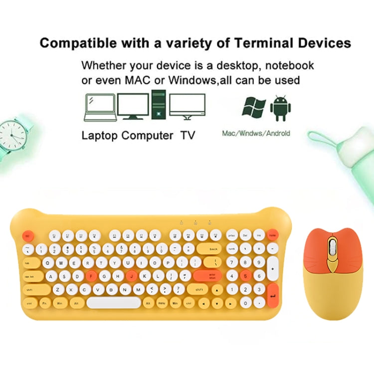 QW05 Mixed Color Portable 2.4G Wireless Keyboard Mouse Set(Blue) - HoMEdemic™ 
