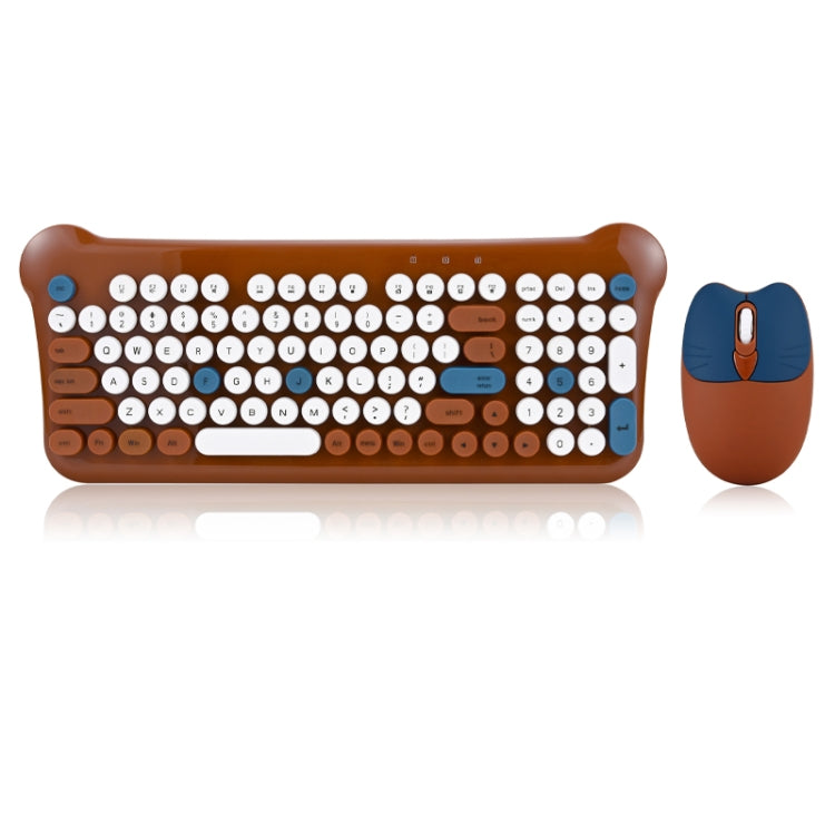 QW05 Mixed Color Portable 2.4G Wireless Keyboard Mouse Set(Brown) - HoMEdemic™ 