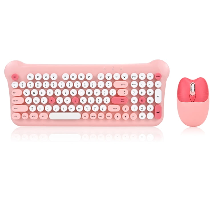 QW05 Mixed Color Portable 2.4G Wireless Keyboard Mouse Set(Pink) - HoMEdemic™ 