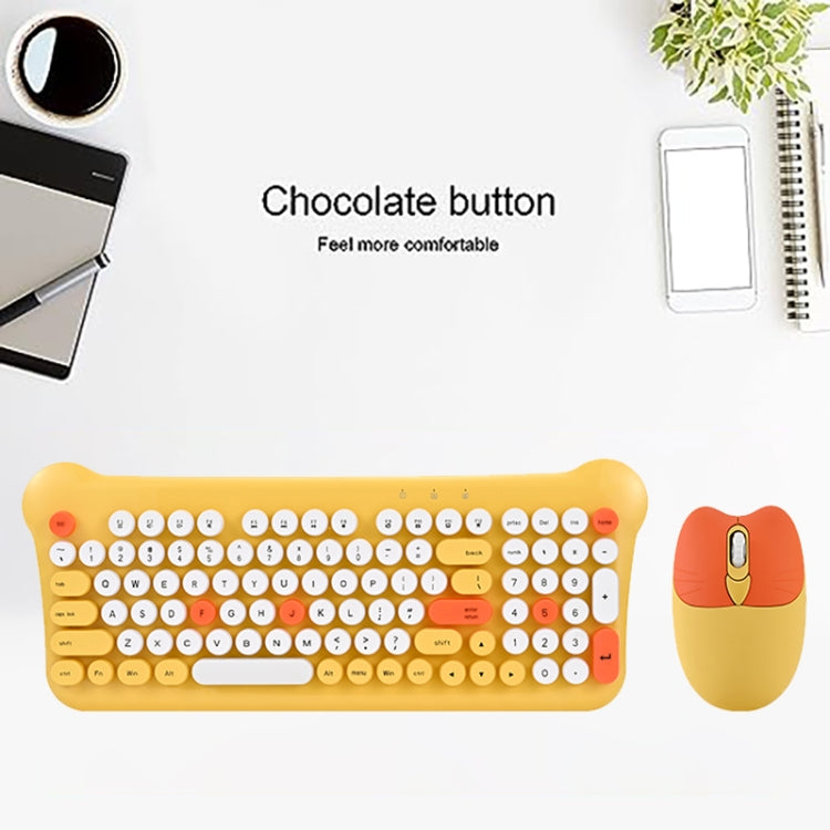 QW05 Mixed Color Portable 2.4G Wireless Keyboard Mouse Set(Pink) - HoMEdemic™ 
