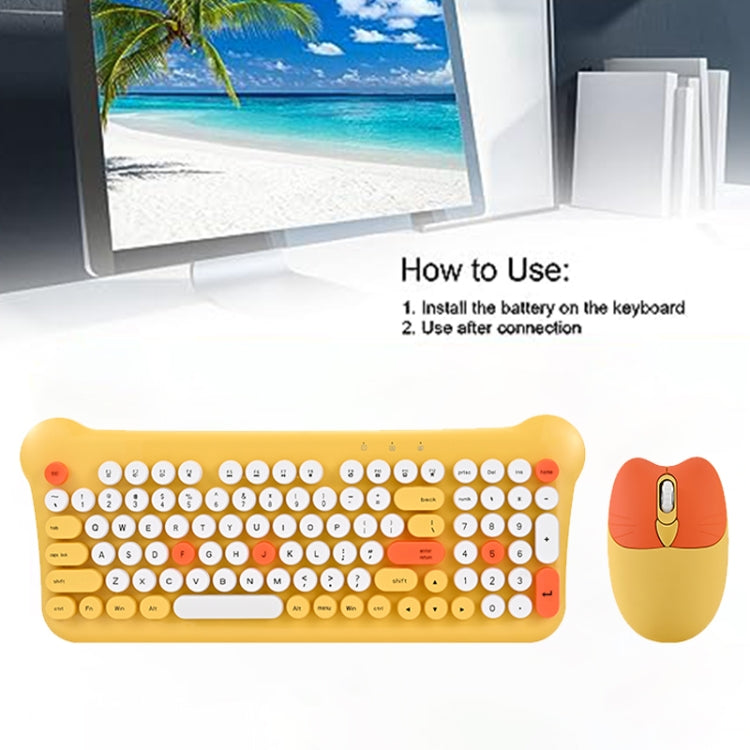 QW05 Mixed Color Portable 2.4G Wireless Keyboard Mouse Set(Pink) - HoMEdemic™ 