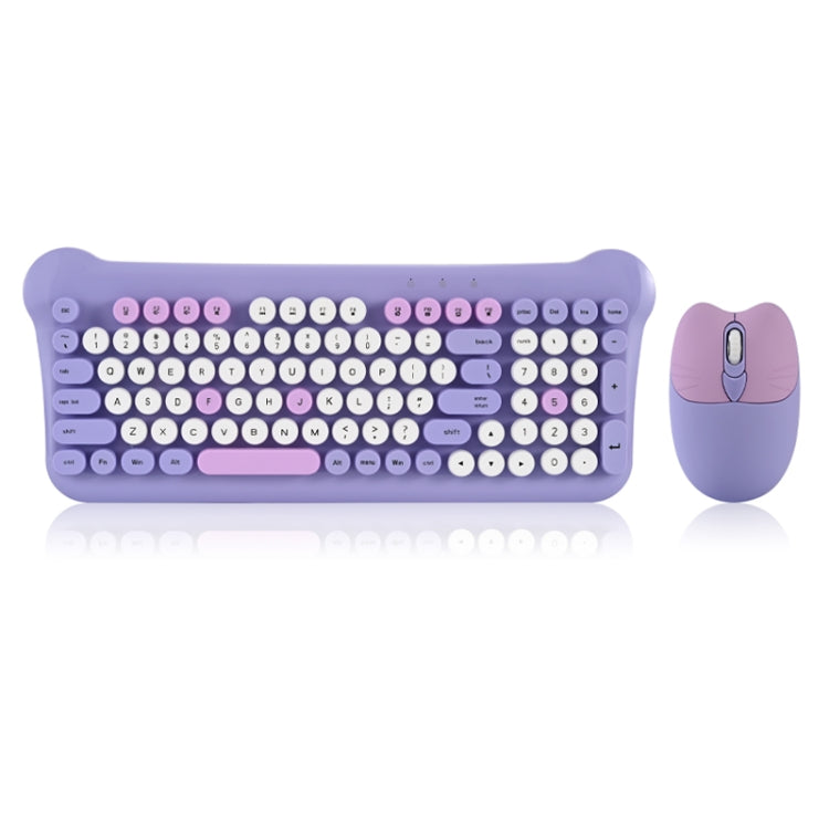 QW05 Mixed Color Portable 2.4G Wireless Keyboard Mouse Set(Purple) - HoMEdemic™ 