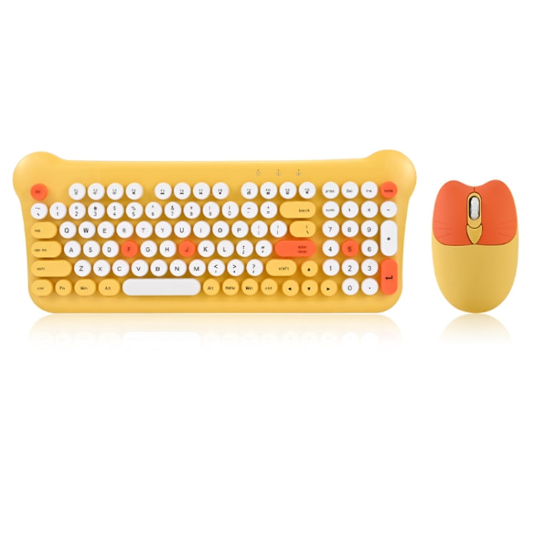 QW05 Mixed Color Portable 2.4G Wireless Keyboard Mouse Set(Yellow) - HoMEdemic™ 
