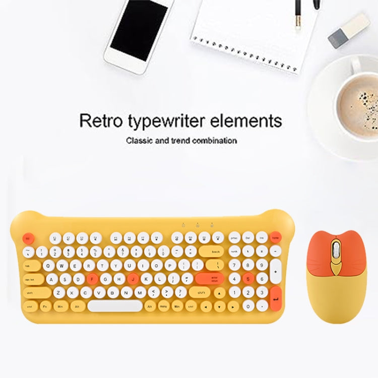 QW05 Mixed Color Portable 2.4G Wireless Keyboard Mouse Set(Yellow) - HoMEdemic™ 