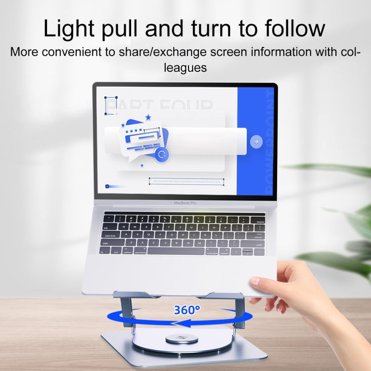 R- JUST HZ13-1 Rotating Foldable Multi-Angle Aluminum Alloy Laptop Fan Bracket (Silver) - HoMEdemic™ 