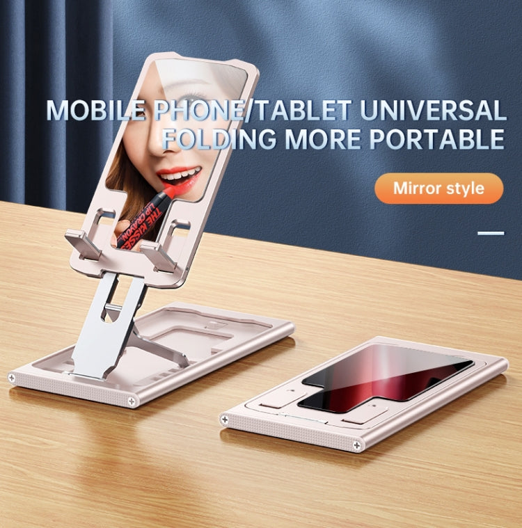 R-JUST HZ16 Slim Phone Desktop Holder(Rose Gold + Mirror Noodle) - HoMEdemic™ 