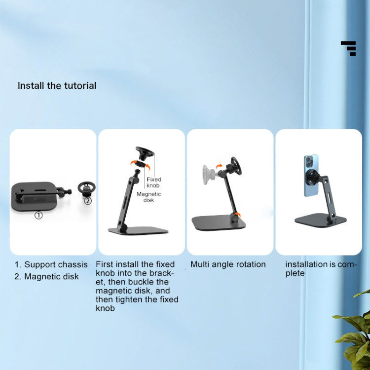 R-JUST HZ28 Magnetic Phone Tablet Aluminum Alloy Desktop Holder - HoMEdemic™ 