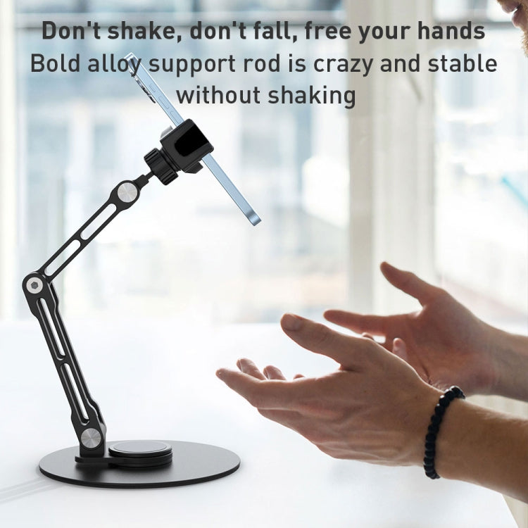 R-JUST HZ42 Clip Type Disc Rotating Phone Desktop Stand(Silver) - HoMEdemic™ 
