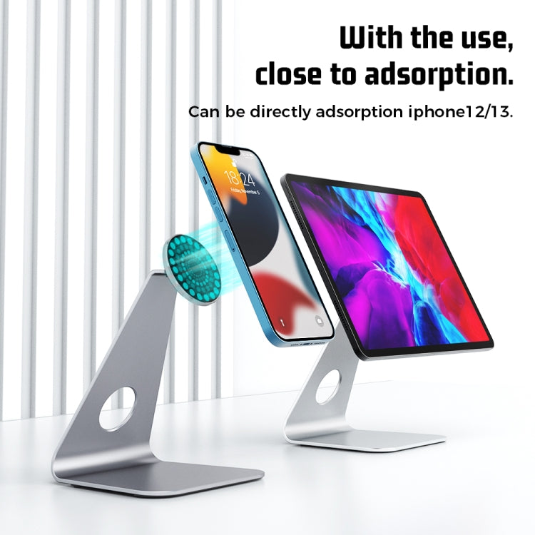 R-JUST PB01-13 L-shaped Magnetic Tablet Phone Desktop Holder(Grey) - HoMEdemic™ 