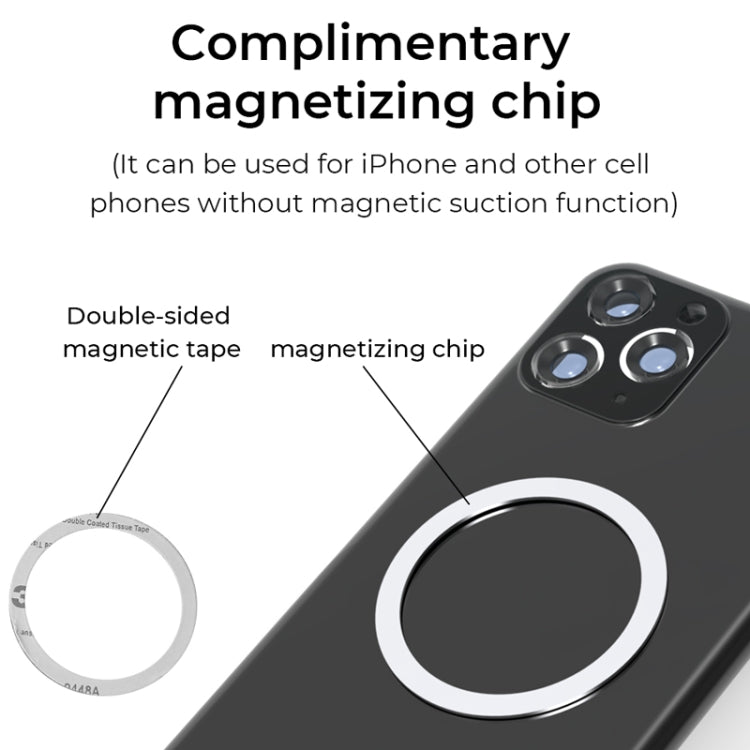 R-JUST SJ05-12 Multi-function Laptop Notebook Round Magnetic Expanded Metal Bracket Holder for iPhone 13 Series(Silver) - HoMEdemic™ 