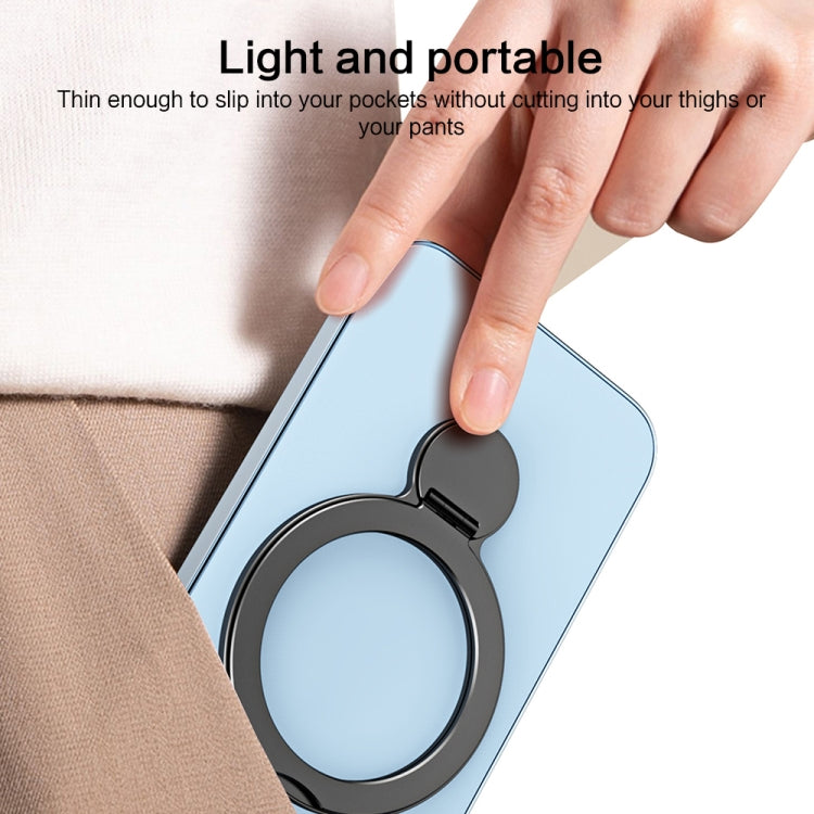 R-JUST SJ35 Ultra-thin Alloy Magnetic Adhesive Phone Holder(Black) - HoMEdemic™ 