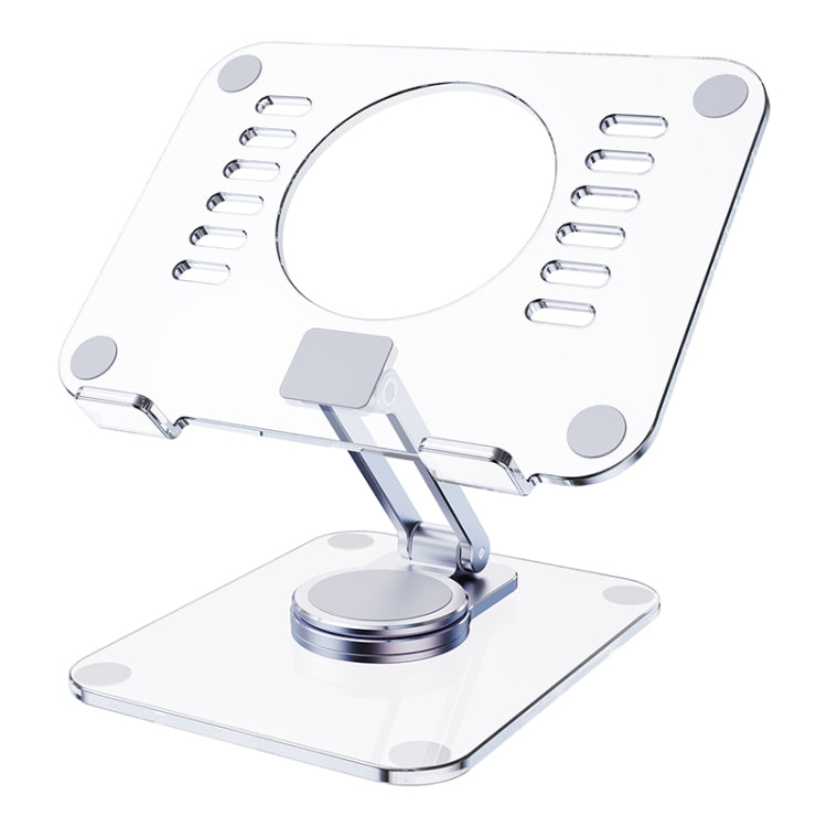 R-JUST T632 Acrylic 360 Degree Rotating Desktop Tablet Stand (Transparent) - HoMEdemic™ 