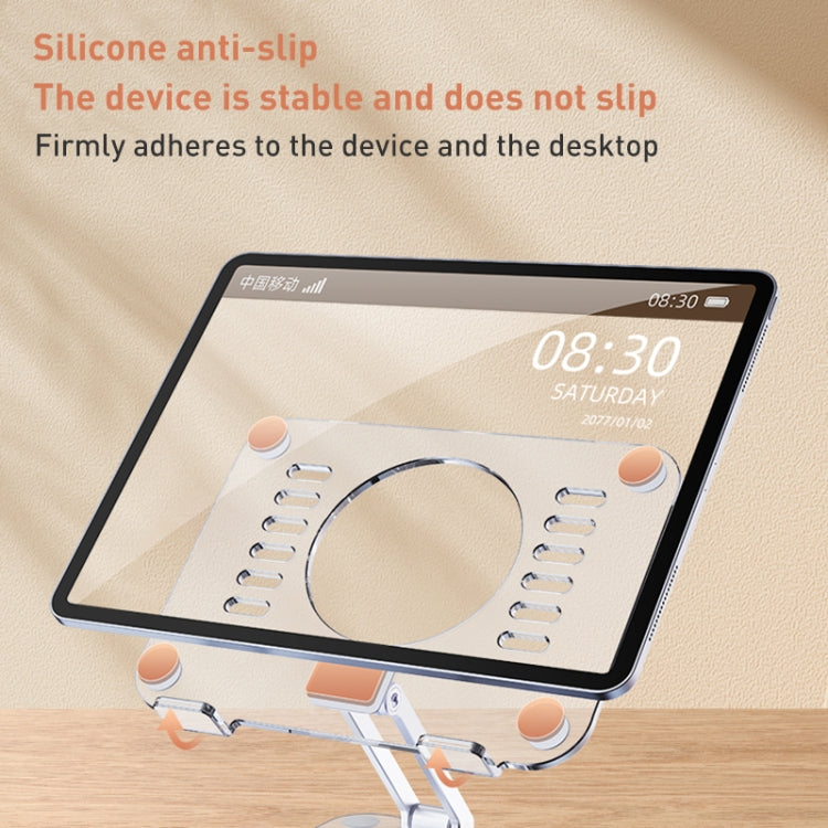 R-JUST T632 Acrylic 360 Degree Rotating Desktop Tablet Stand (Transparent) - HoMEdemic™ 