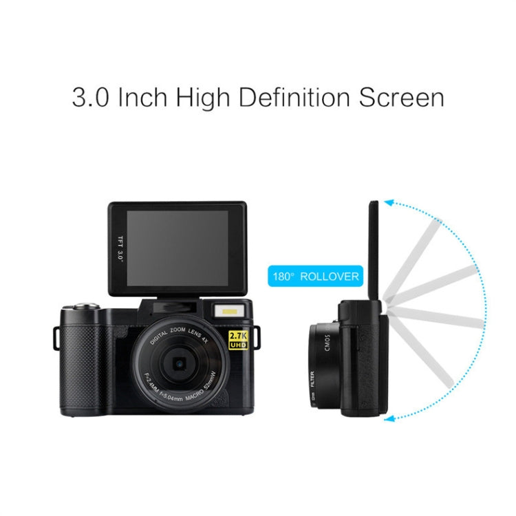 R2 2.7K Vlog Camera 4X Zoom Digital Camera with 3.0 inch Flip Screen - HoMEdemic™ 