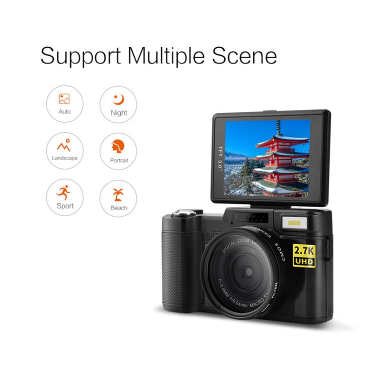 R2 2.7K Vlog Camera 4X Zoom Digital Camera with 3.0 inch Flip Screen - HoMEdemic™ 