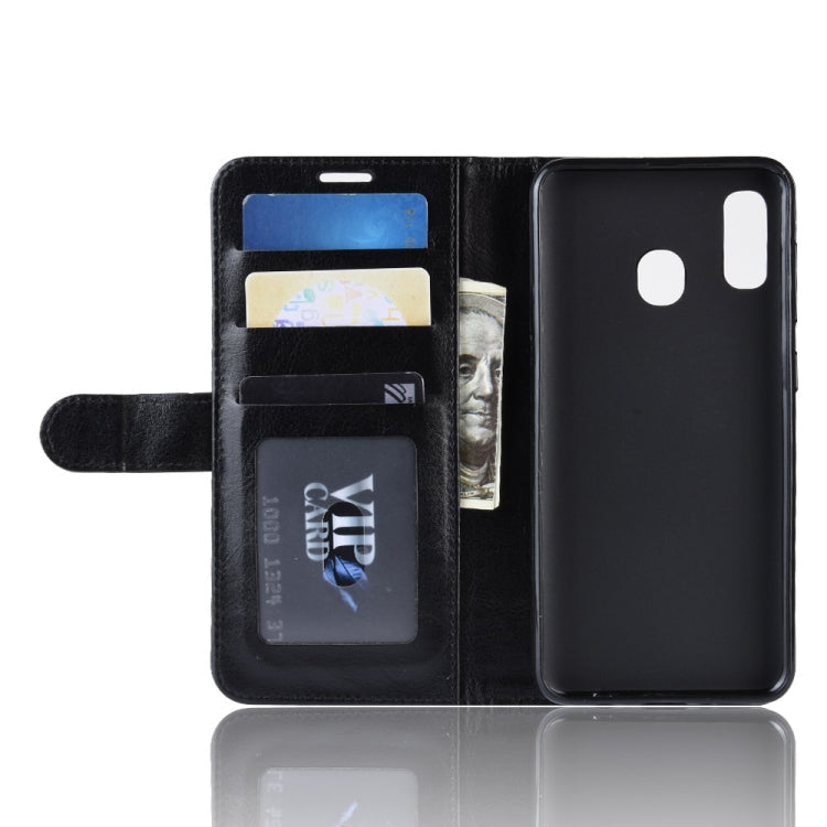 R64 Texture Single Fold Horizontal Flip Leather Case for Galaxy A20e, with Holder & Card Slots & Wallet, For Galaxy A20e - HoMEdemic™ 