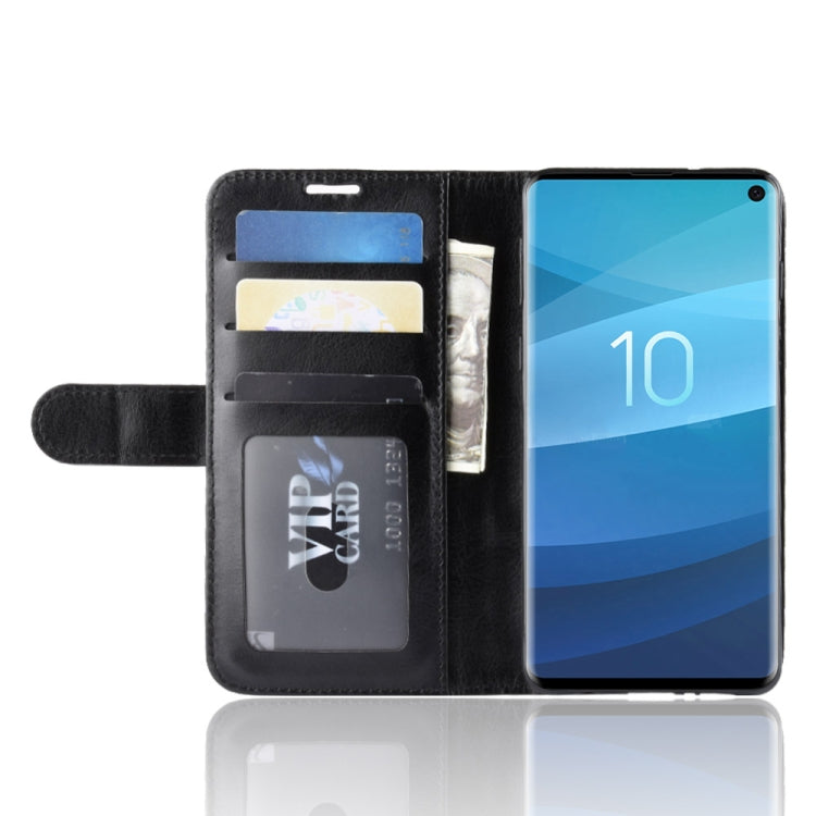 R64 Texture Single Fold Horizontal Flip Leather Case for Galaxy S10, with Holder & Card Slots & Wallet, For Galaxy S10 - HoMEdemic™ 