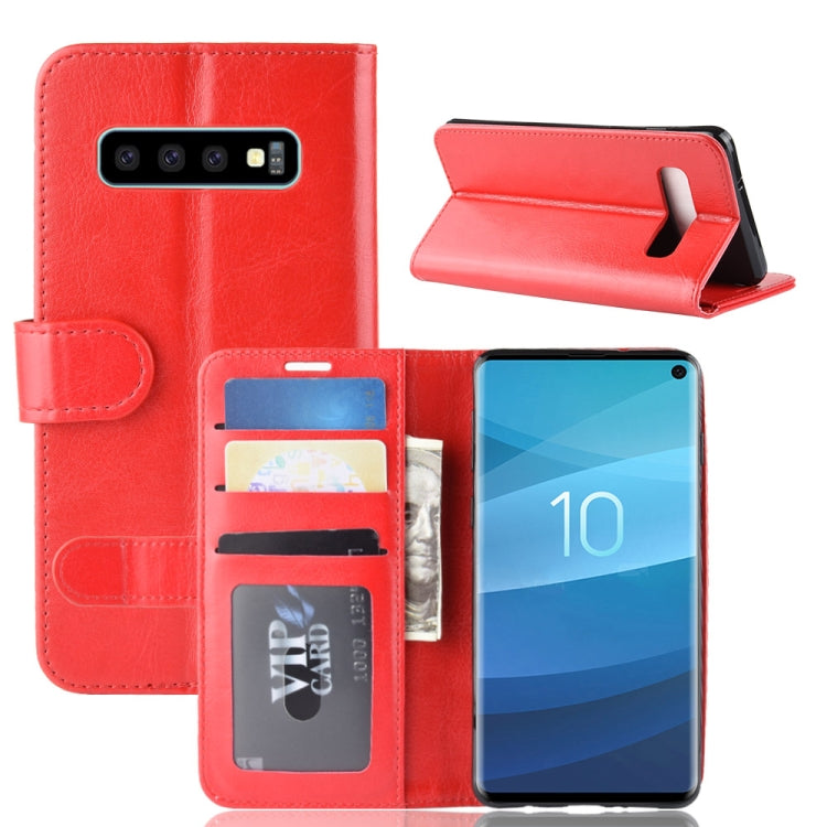 R64 Texture Single Fold Horizontal Flip Leather Case for Galaxy S10, with Holder & Card Slots & Wallet, For Galaxy S10 - HoMEdemic™ 