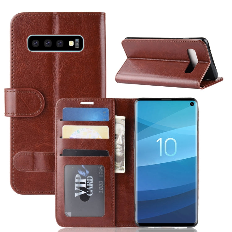 R64 Texture Single Fold Horizontal Flip Leather Case for Galaxy S10, with Holder & Card Slots & Wallet, For Galaxy S10 - HoMEdemic™ 