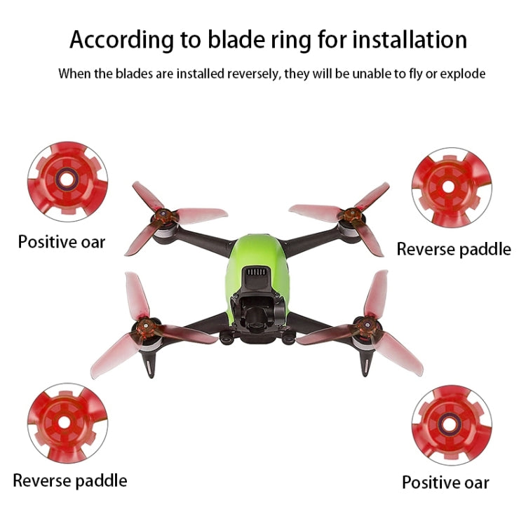 RCSTQ 2 Pairs Clear Color Quick-release Propellers for DJI FPV(Red) - HoMEdemic™ 