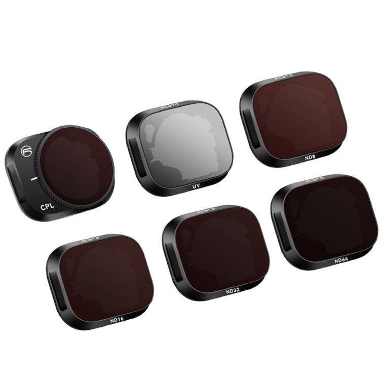 RCSTQ Aluminum Alloy Adjustable Filter Accessories for DJI Mini 3 Pro,Style: UV+CPL+ND8+ND16+ND32+ND64 6 In 1 - HoMEdemic™ 