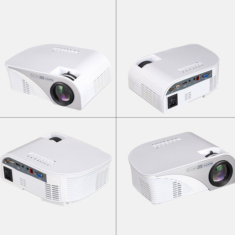 RD-805B 960*640 1200 Lumens Portable Mini LED Projector Home Theater with Remote Controller ,Support USB + VGA + HDMI + AV + TV, RD-805B Standard Version Black, RD-805B Standard Version White - HoMEdemic™ 